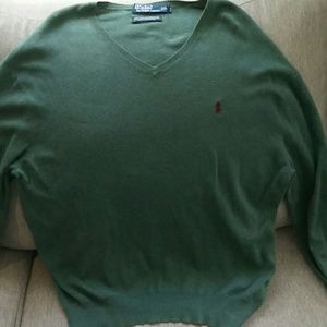 Ralph Lauren Green V-Neck  Sweater